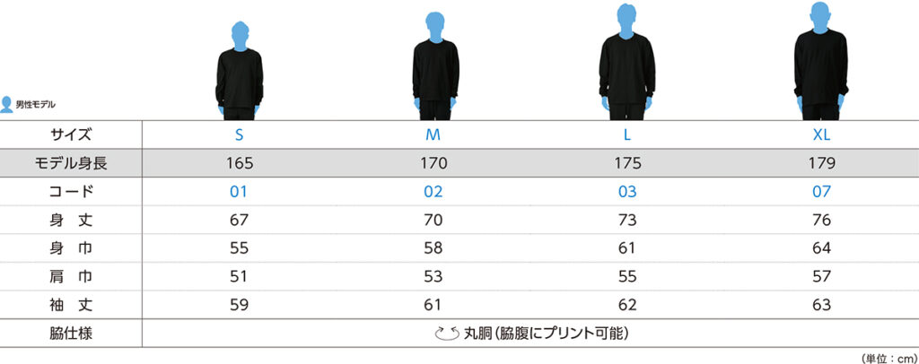 114-BCLサイズ表