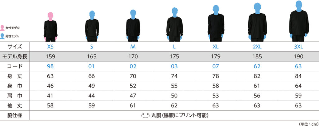 110-CLLサイズ表